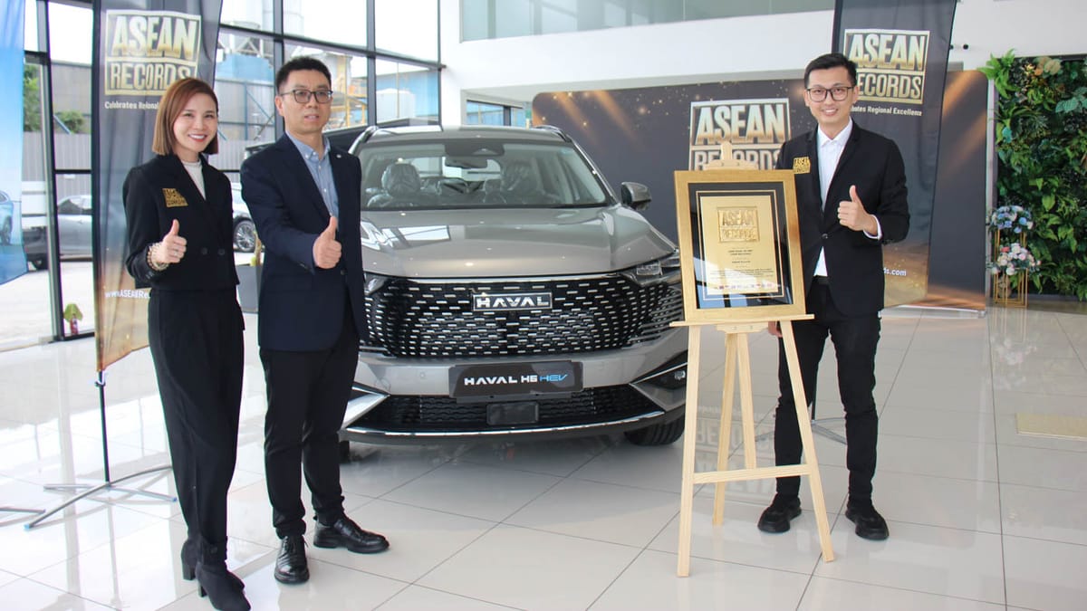 Haval H6 HEV установил рекорд ASEAN по пробегу на одном баке — 1242 км
